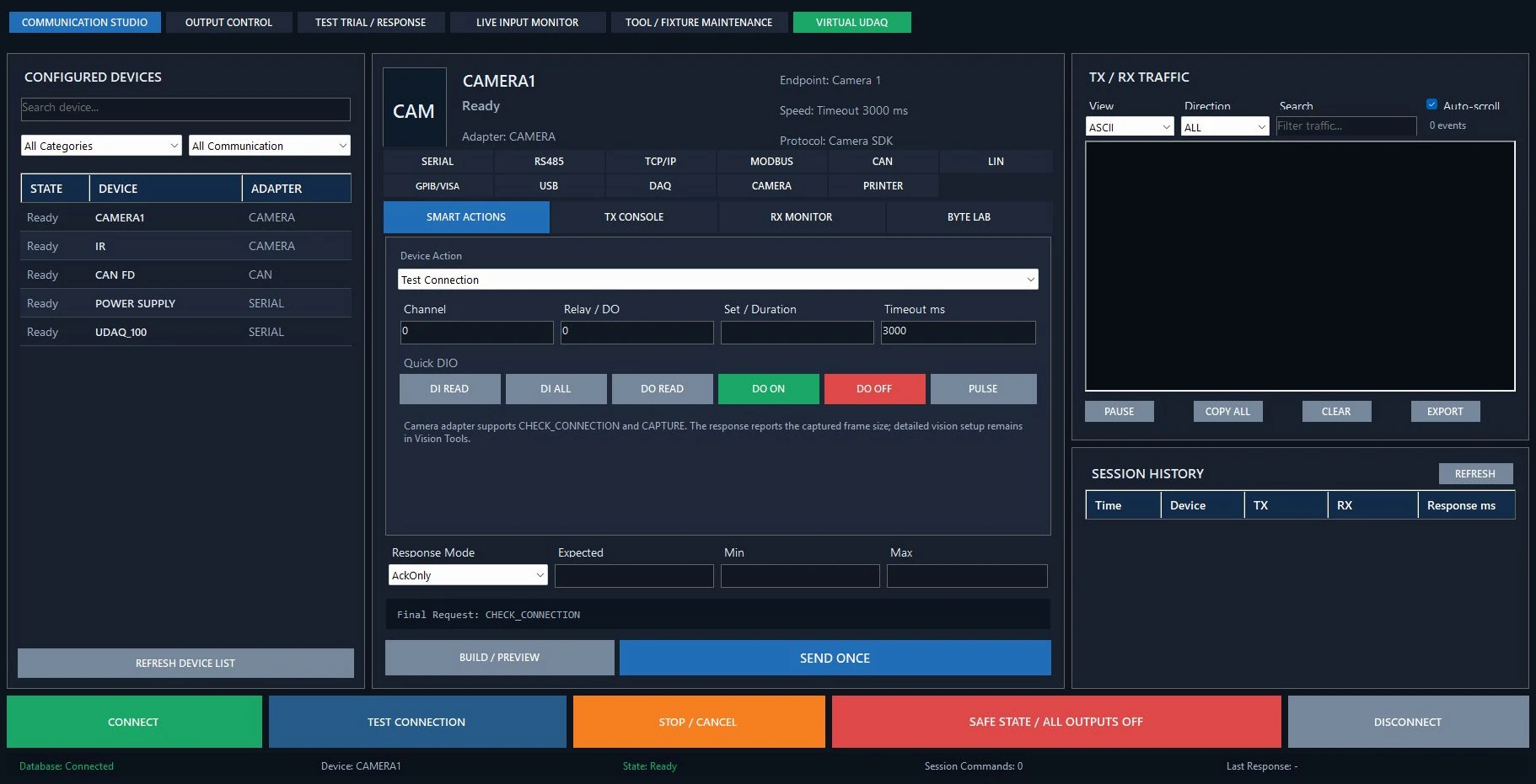 BHARAT TEST SUITE communication studio interface